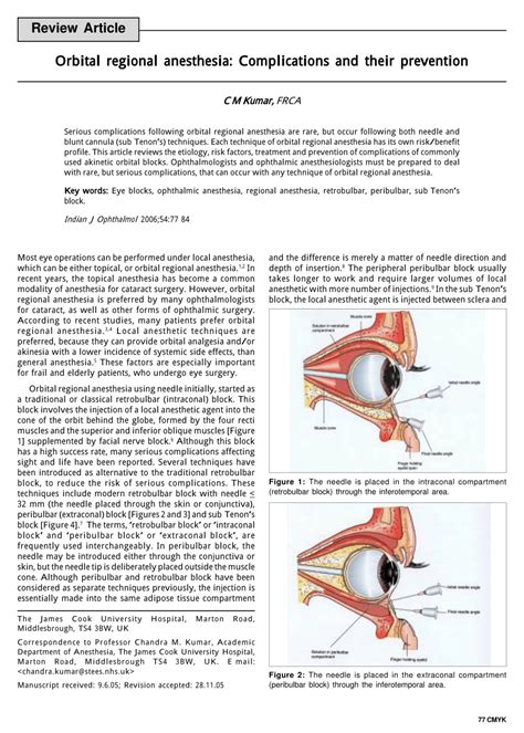 (PDF) Orbital regional anesthesia: Complications and their prevention