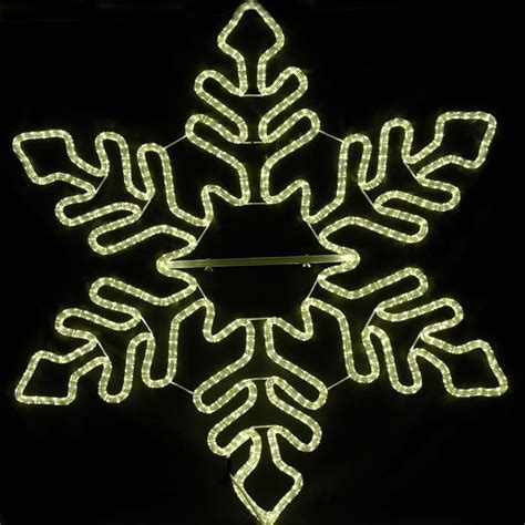 5' Warm White LED Rope Light Snowflake - Novelty Lights Inc