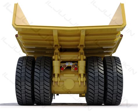 mining dump truck komatsu 3d model