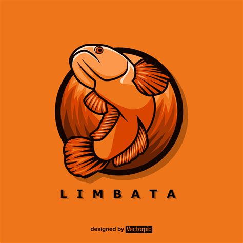 channa limbata fish mascot e-sport logo design free vector | VECTORPIC