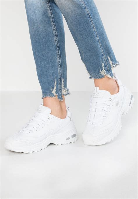 Skechers Wide Fit WIDE FIT D'LITES - Sneakers - white/hvid - Zalando.dk