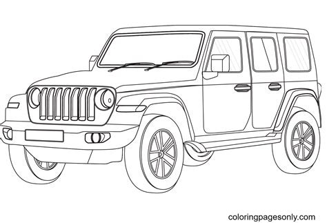 Jeep Coloring Page