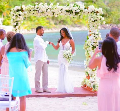 Details On Kenya Moore's Wedding Dress & St. Lucia Celebration | [site ...