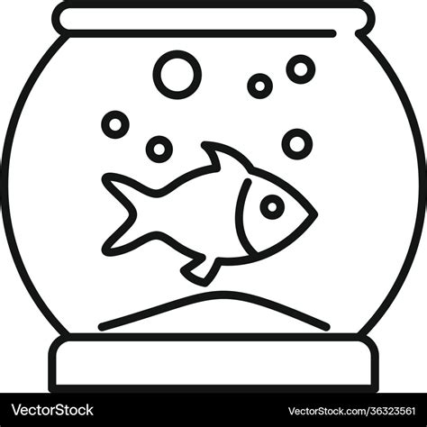 Aquarium Template For Coloring Royalty Free Vector Image | vlr.eng.br