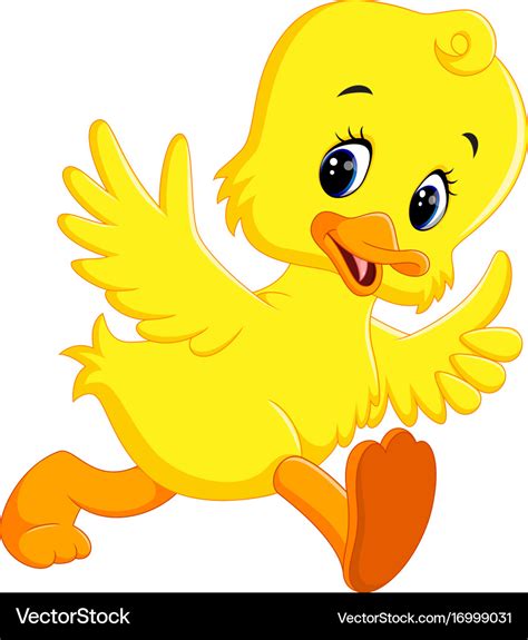 Funny duck cartoon Royalty Free Vector Image - VectorStock