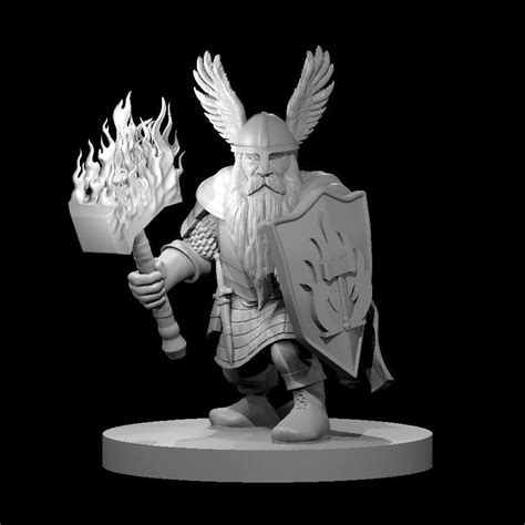 Dwarf Male Paladin Miniature - Mini Megastore