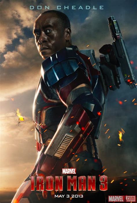 Iron Man 3 Character Poster - Don Cheadle - HeyUGuys