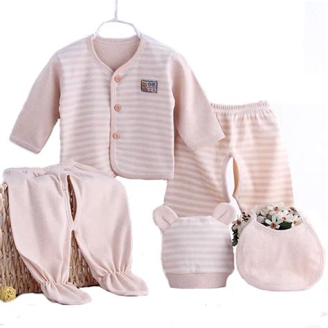 Organic cotton baby clothing for newborns clothes 5 pieces baby sets ...