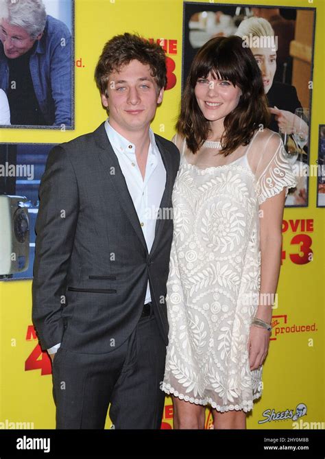 Jeremy Allen White and Emma Greenwell attends the "Movie 43" premiere ...