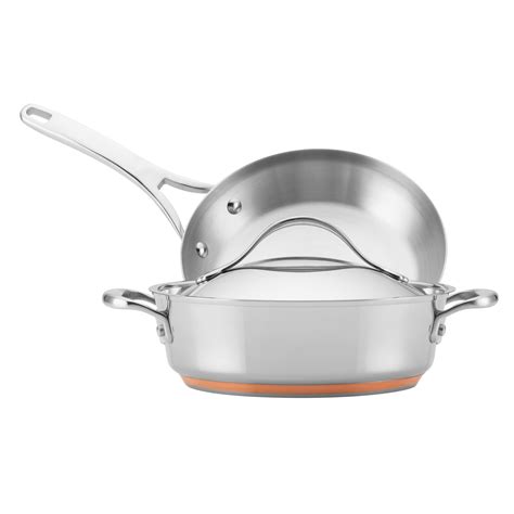 Anolon Nouvelle Copper Stainless Steel Cookware Set - So Olive