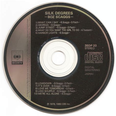 The First Pressing CD Collection: Boz Scaggs - Silk Degrees