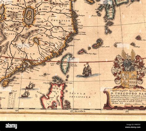 1635 Map of Formosa (Taiwan) and Surrounding Countries by Dutch ...