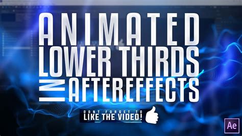 After Effects Tutorial: Animated Lower Thirds - YouTube