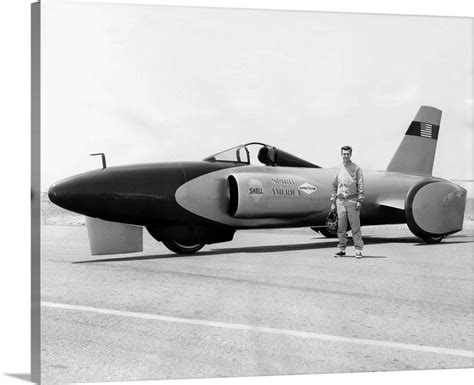 Craig Breedlove stands beside his jet car 'Spirit of America' Wall Art ...