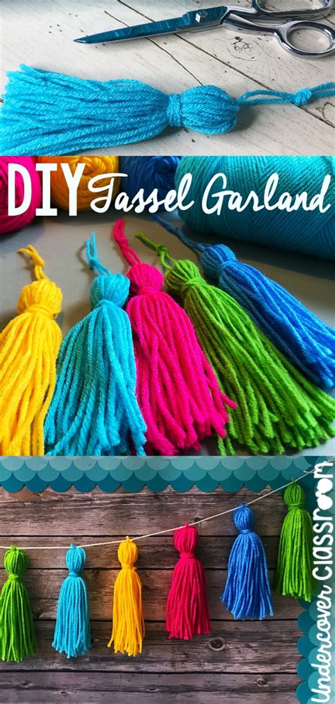 Yarn Tassel Garland DIY - Undercover Classroom