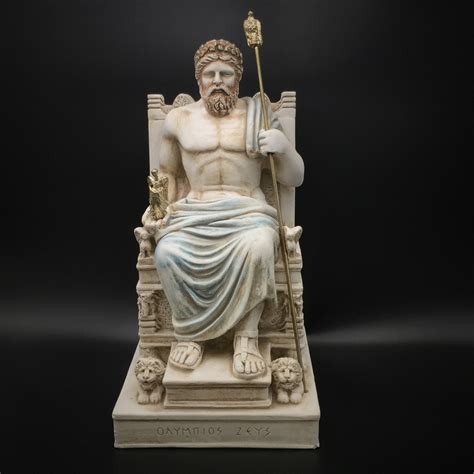 Hellenistic Marble Statue Of Seated Zeus