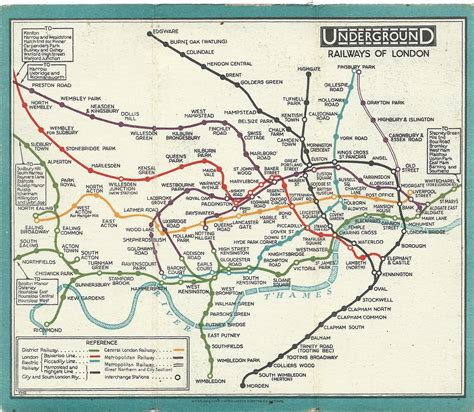 Old London Underground Railways Tube Map Main Line Connections Plan | The Best Porn Website