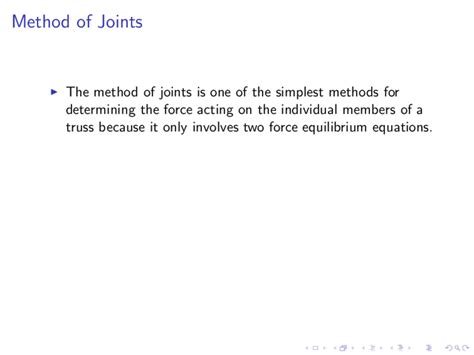 Method of Joints | Lecture notes Acting | Docsity