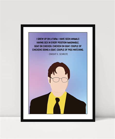 Buy Dwight Schrute Quote in Office TV Series 30x40cm, Wall Painting For Living Room Bedroom by ...