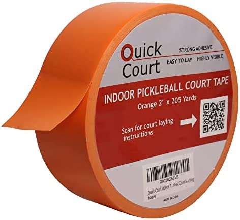 Quick Court Indoor Pickleball Court Marking Tape, The Complete Pickleball Court Marking Kit - 2 ...