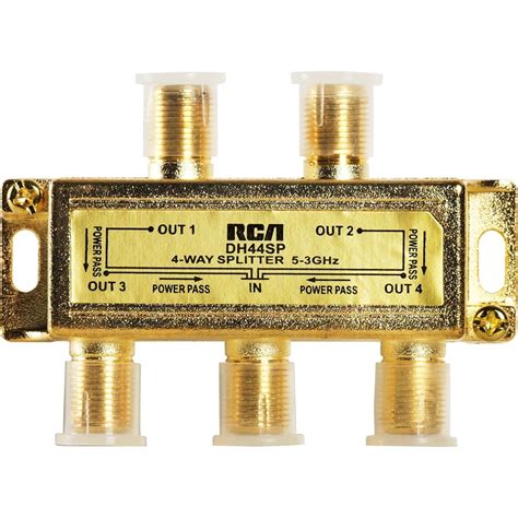 RCA Gold 4-Way Coax Video Cable Splitter at Lowes.com