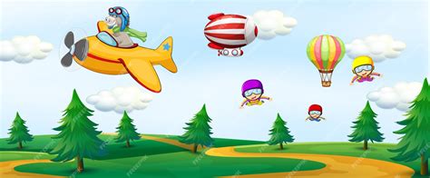 Free Vector | Activities in the sky