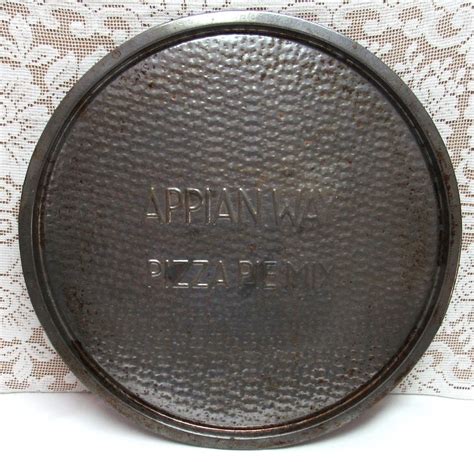 Vintage APPIAN WAY PIZZA Pie Mix Pie Tin Plate Pan Bakeware Advertising ...