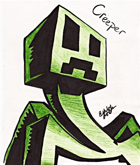 Creeper Drawing at GetDrawings | Free download