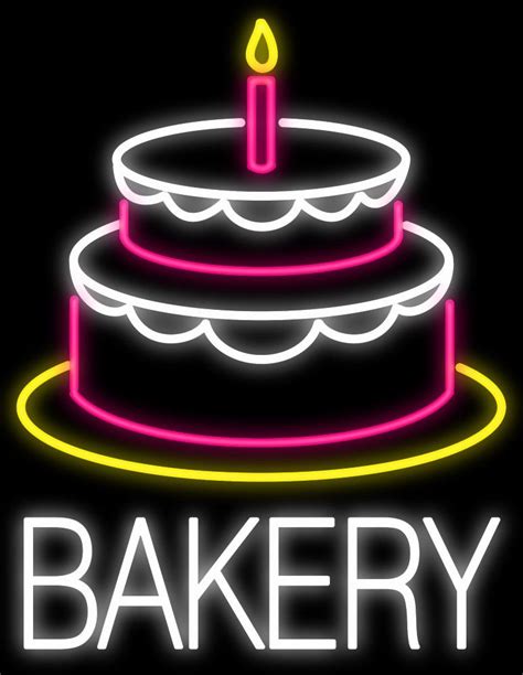 Bakery Cake Neon Sign | Neon signs, Custom neon signs, Neon