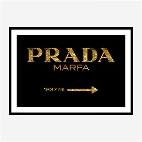 Prada Marfa Black Sign Wall Art