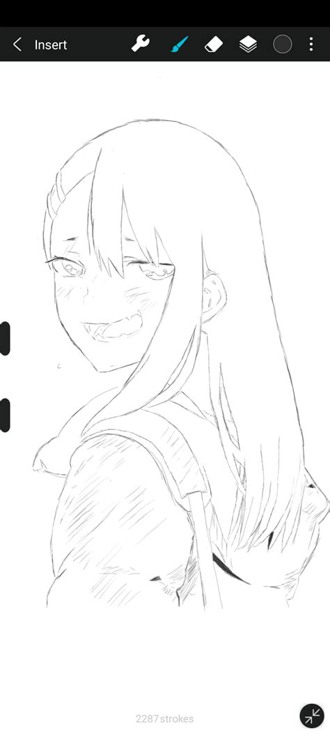 Nagatoro manga panel sketch (oc) : r/AnimeSketch