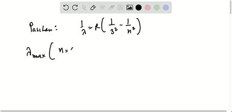 SOLVED:(a) Calculate the longest and shortest wavelengths for the Paschen series. (b) Determine ...