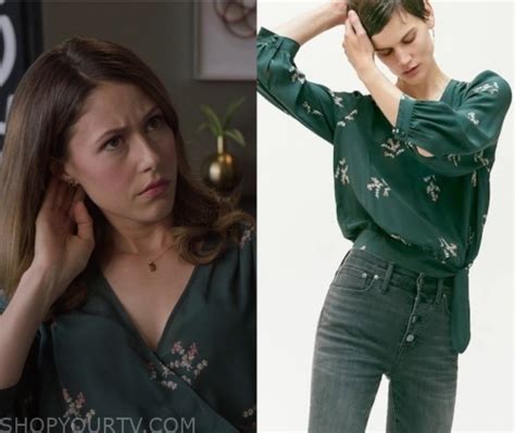 Silicon Valley: Season 6 Episode 7 Monica's Green Floral Wrap Blouse ...