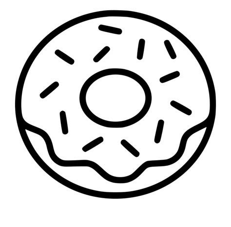 Donut Clip Art Black And White