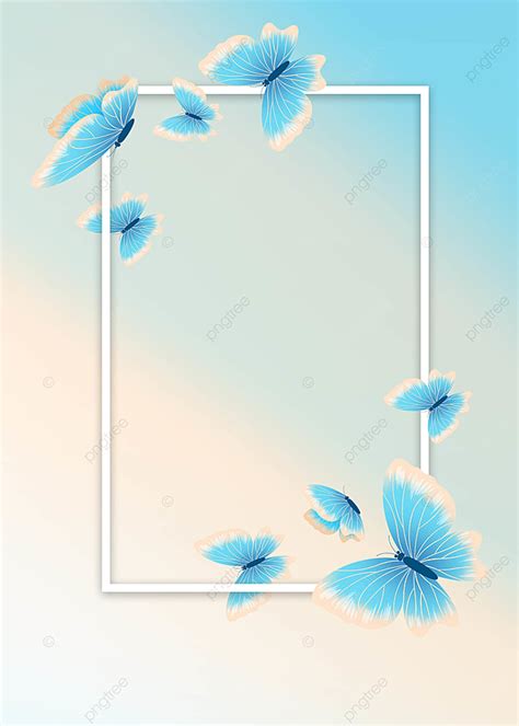 Blue Butterfly Border Designs