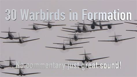 THIRTY restored WWII Warbirds in Formation - incredible audio! in 2023 | Warbirds, The ...