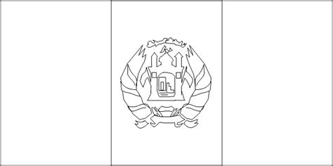 Afghanistan flag coloring picture