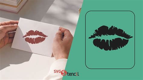 Kissing lips svg | Free svg design - SVGStencil - YouTube