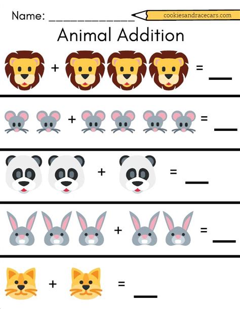 Animal Addition from the Land Animal Worksheet Pack. Free download ...