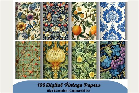 100 William Morris Inspired Patterns Graphic by 99CentsCrafts ...