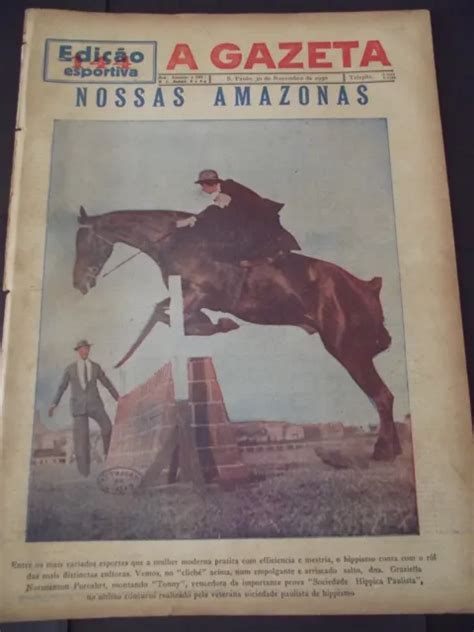 GAZETA ESPORTIVA BRAZIL Football Newspaper 1930 # 144 equestrian Friedenreich £150.00 - PicClick UK