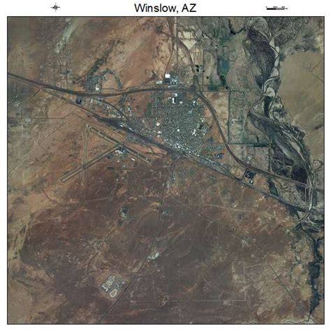 Aerial Photography Map of Winslow, AZ Arizona