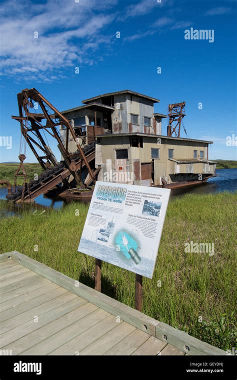 Alaska, Seward Peninsula, Nome. Swanberg Dredge, Alaska Gold Company ...