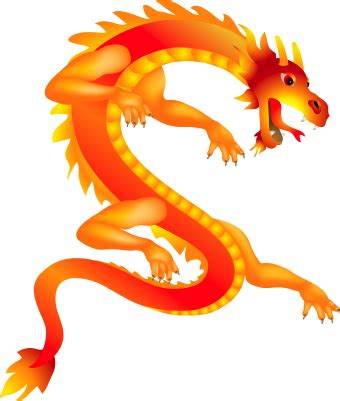 Jumping Dragon clip art