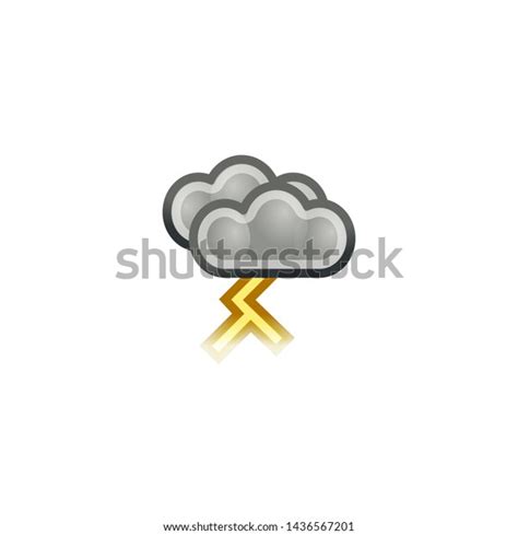 Thunder Vector Vector Icon Isolated Thunder Stock Vector (Royalty Free ...