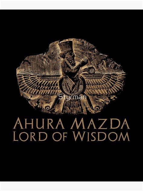 "Ahura Mazda - Ancient Persian Mythology - Zoroastrianism" Poster for Sale by Styrman | Redbubble