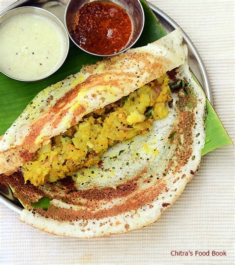 South Indian Masala Dosa Recipe - Tamil nadu Style Masala Dosa | Chitra's Food Book