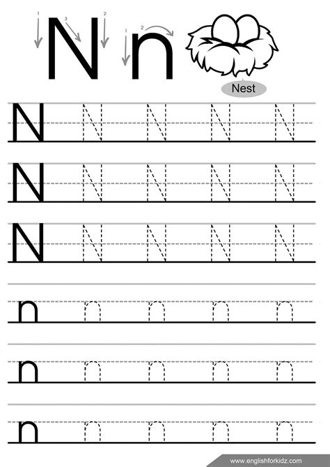 Letter N Printable Worksheets - Printable Word Searches