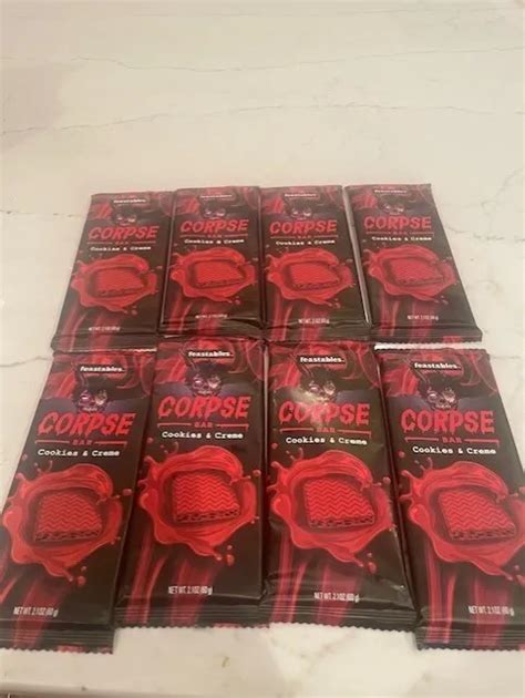 LIMITED EDITION MRBEAST Feastables Corpse Bar Cookies & Cream Chocolate ...