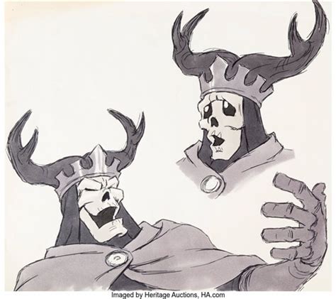 The Black Cauldron Horned King Concept Drawing Walt Disney, 1985 by Walt Disney Studios on artnet